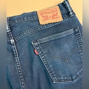 Men's Levi's 513 Slim Fit Straight Leg Stretch Jeans Dark Wash Size: 34x32